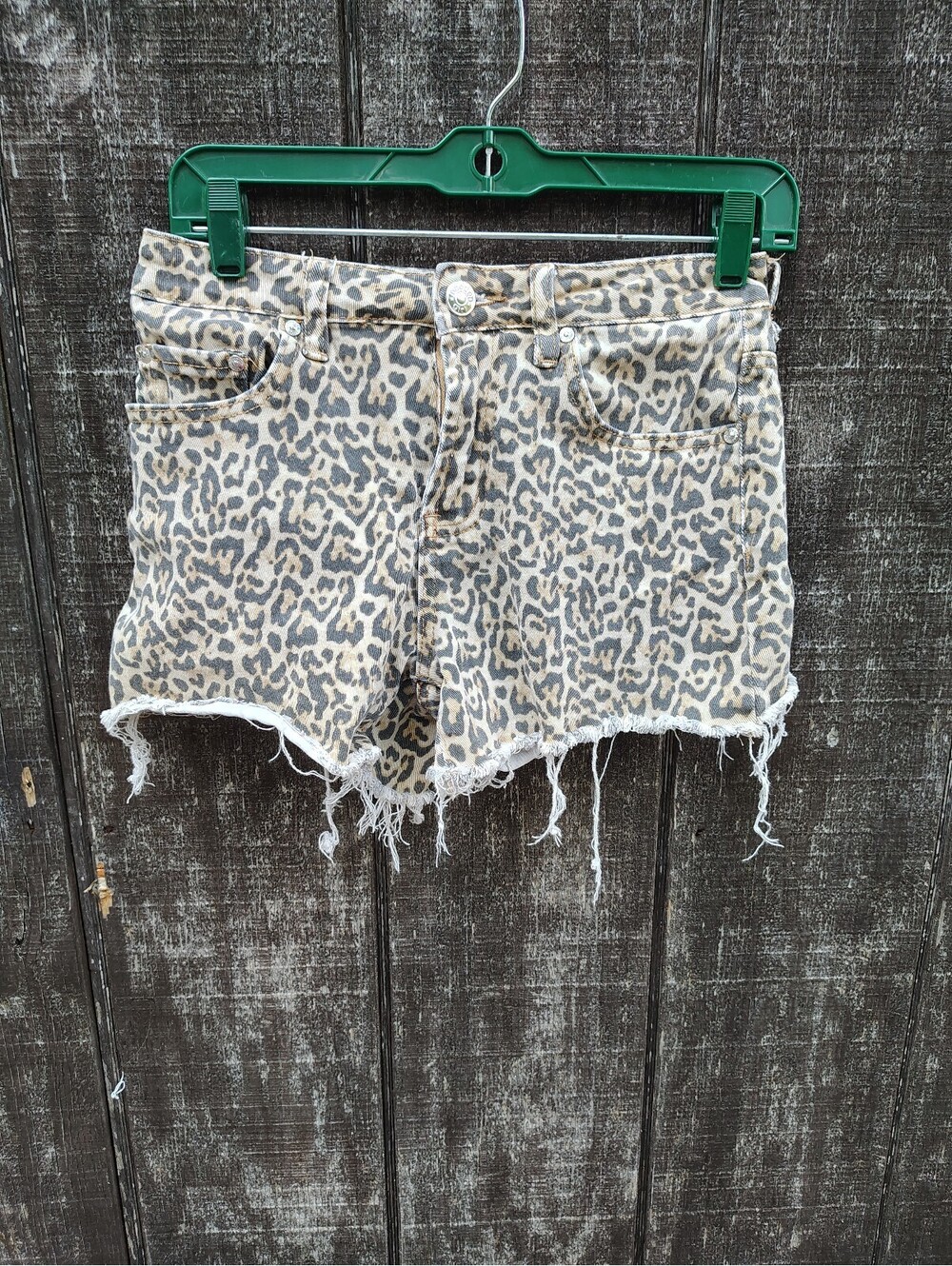 Steve Madden Leopard Print Cutoff Shorts